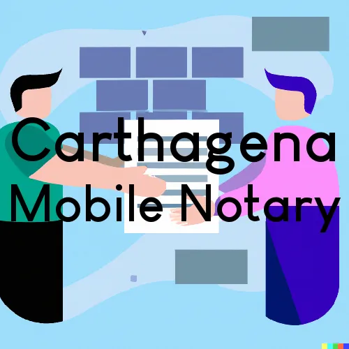 Carthagena, OH Mobile Notary Signing Agents in zip code area 45822
