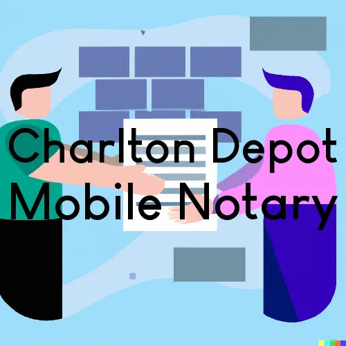 Charlton Depot, Massachusetts Traveling Notaries