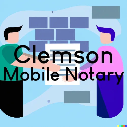 Clemson, SC Mobile Notary Signing Agents in zip code area 29632