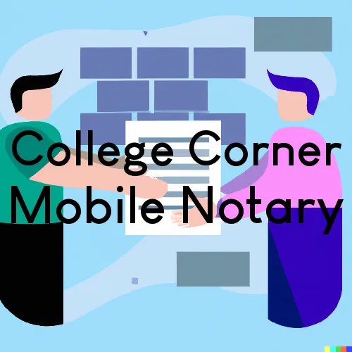 College Corner, OH Mobile Notary Signing Agents in zip code area 45003