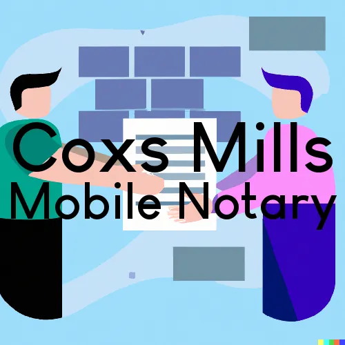 Traveling Notary in Coxs Mills, WV