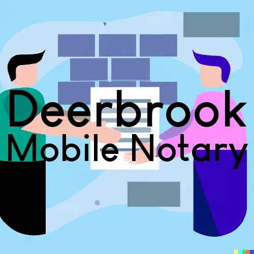 Deerbrook, WI Mobile Notary Signing Agents in zip code area 54424