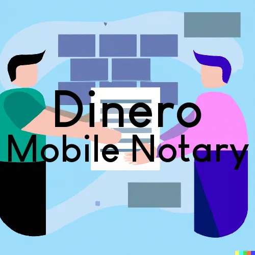 Dinero, TX Mobile Notary Signing Agents in zip code area 78350