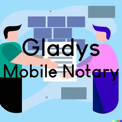 Gladys, VA Traveling Notary Services