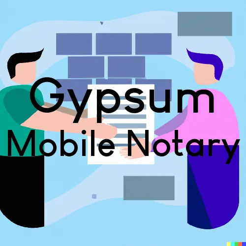 Traveling Notary in Gypsum, KS