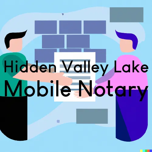 Traveling Notary in Hidden Valley Lake, CA