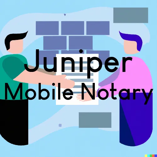 Juniper, GA Mobile Notary Signing Agents in zip code area 31801