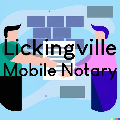 Lickingville, Pennsylvania Traveling Notaries