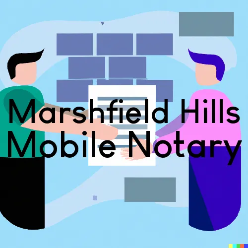 Traveling Notary in Marshfield Hills, MA