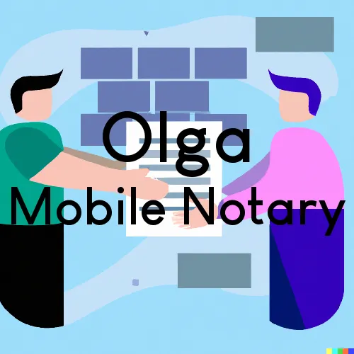 Traveling Notary in Olga, WA