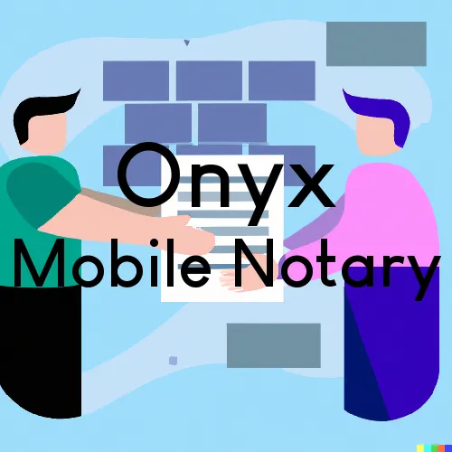 Onyx, CA Mobile Notary Signing Agents in zip code area 93255
