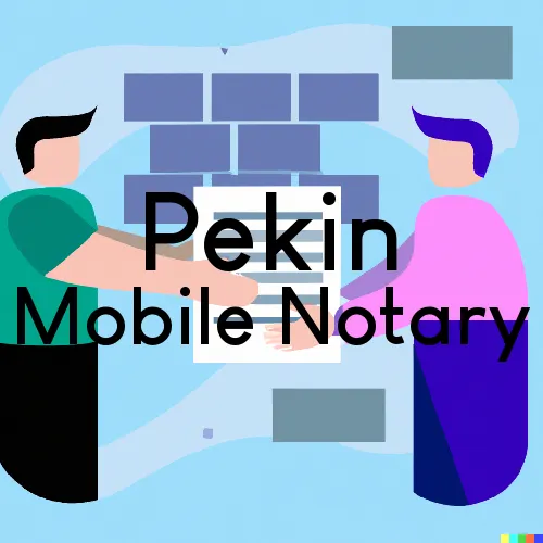 Pekin, IN Mobile Notary Signing Agents in zip code area 47165