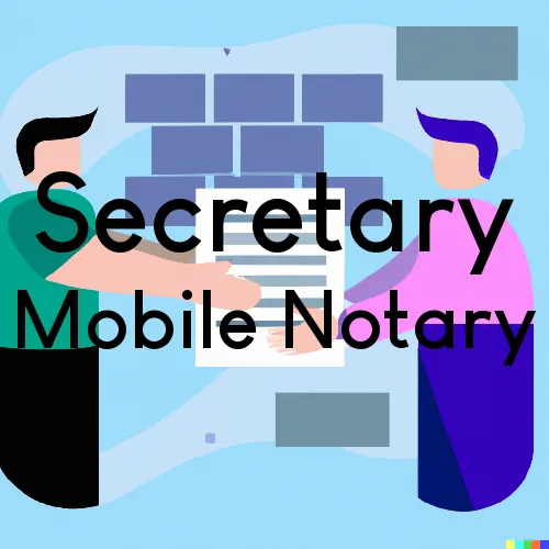 Secretary, MD Mobile Notary Signing Agents in zip code area 21664