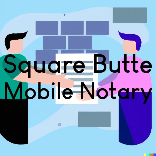 Square Butte, MT Traveling Notary, “Munford Smith & Son Notary“ 