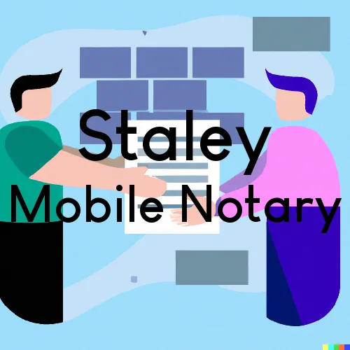 Staley, NC Mobile Notary Signing Agents in zip code area 27355