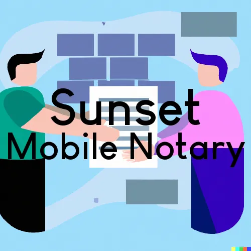 Sunset, TX Mobile Notary and Traveling Signing Services 