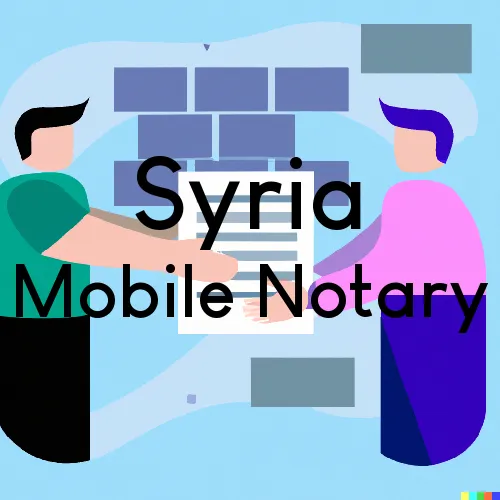 Syria, VA Traveling Notary Services