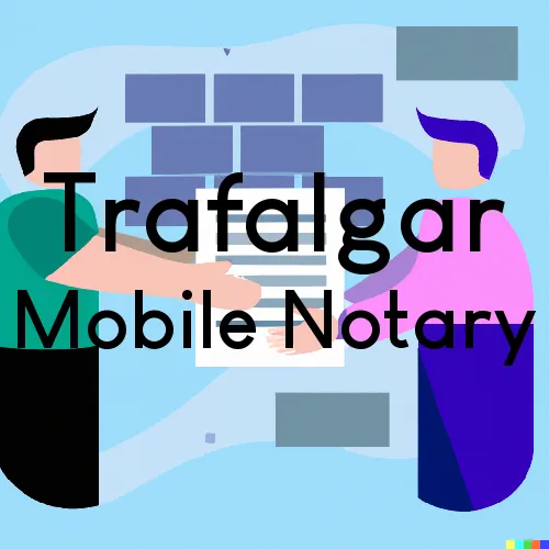 Trafalgar, IN Mobile Notary Signing Agents in zip code area 46181