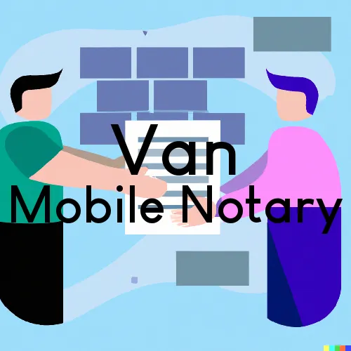 Van, TX Mobile Notary Signing Agents in zip code area 75790