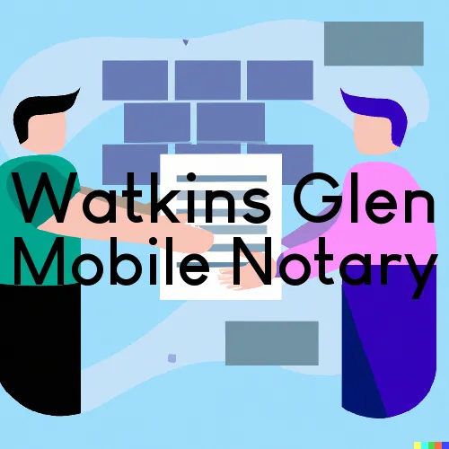 Watkins Glen, NY Mobile Notary and Traveling Signing Services 