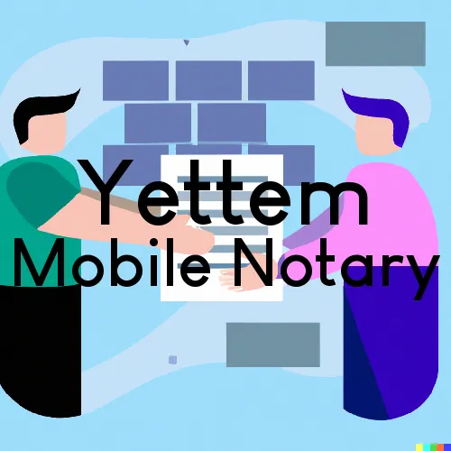 Yettem, CA Traveling Notary Services
